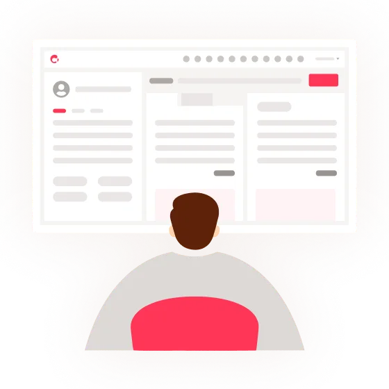 パソコン画面を見ながら操作感を体験するユーザーのイメージ