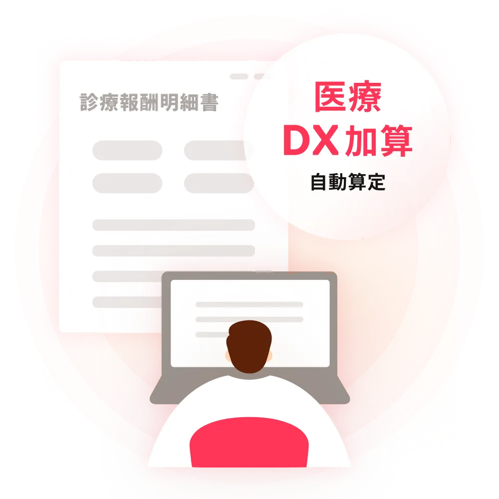 医療DX推進体制整備加算をミスなく自動算定するイメージ