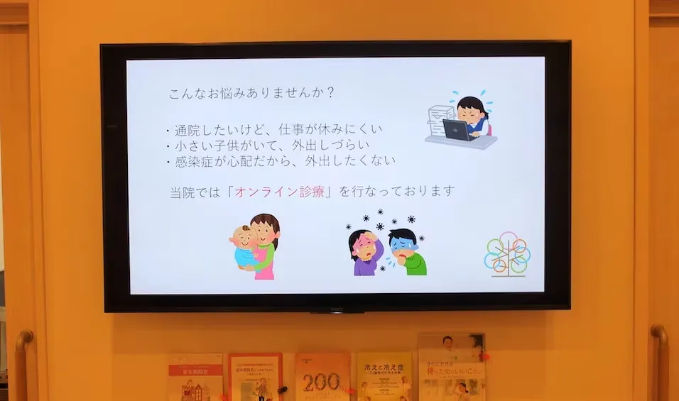 吉丸女性ヘルスケアクリニックにあるモニター