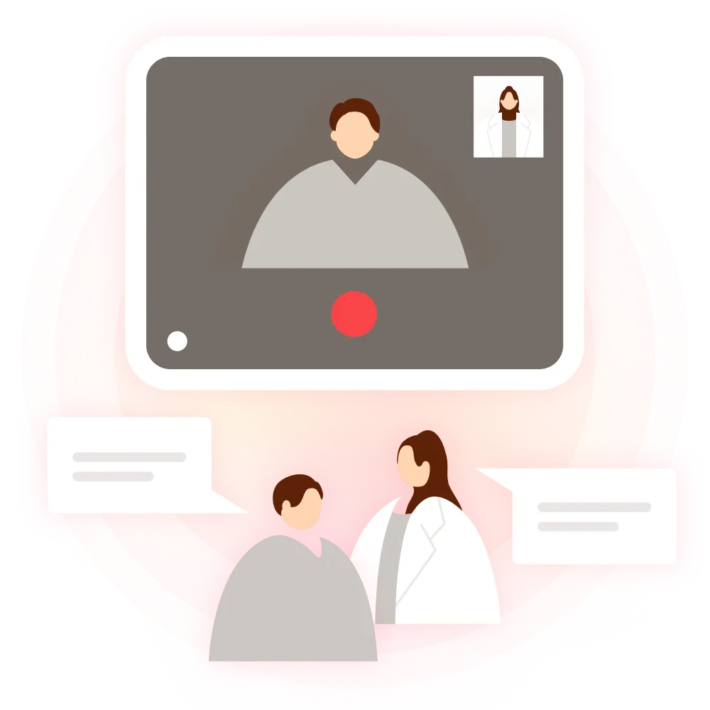 対面とオンラインで柔軟な診療が可能になるイメージ